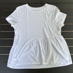 Gap Women’s Asymmetrical Peplum Tee Size Large Long
